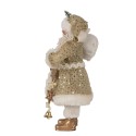 Clayre & Eef Figure de Noël Père Noël 27 cm Couleur or Plastique