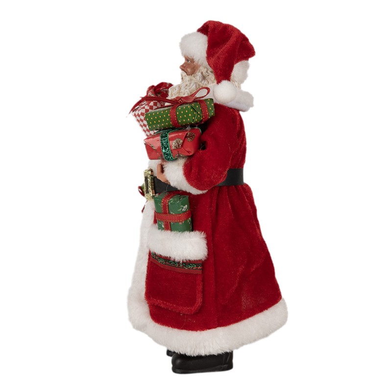 Clayre & Eef Christmas Decoration Figurine Santa Claus 27 cm Red Plastic