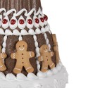 Clayre & Eef Christmas Decoration Figurine Cake Ø 29x52 cm Brown White Plastic