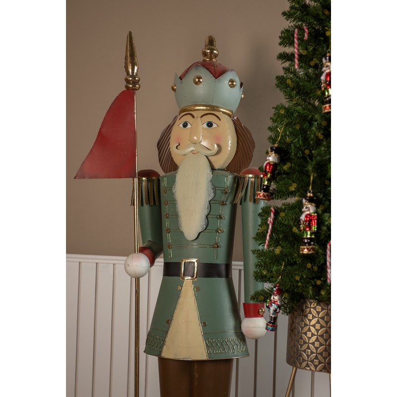 Clayre & Eef Figurine Nutcracker 203 cm Green Metal