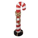 Clayre & Eef Kerstdecoratie met LED-verlichting Zuurstok 34x28x91 cm Rood Wit Kunststof