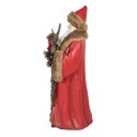 Clayre & Eef Décoration de Noël avec éclairage LED Père Noël 65x49x122 cm Rouge Plastique