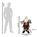 Clayre & Eef Statuetta decorativa di Natale Babbo Natale  56x50x91 cm Rosso Plastica