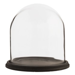 Clayre & Eef Cloche Ø 23x22 cm Marron Verre Rond