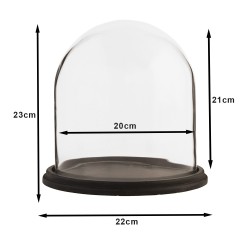 Clayre & Eef Cloche Ø 23x22 cm Marron Verre Rond