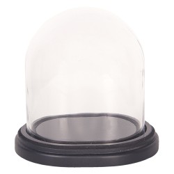 Clayre & Eef Cloche 18x15x18 cm Marron Bois Verre Ovale