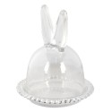 Clayre & Eef Glocke Kaninchen Ø 14x16 cm Glas