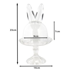 Clayre & Eef Cloche Ø 14x23 cm Glass Rabbit