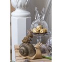 Clayre & Eef Glocke Ø 14x23 cm Glas Kaninchen