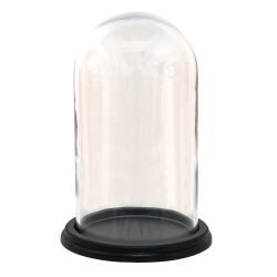 Clayre & Eef Glocke Ø 20x28 cm Transparant Glas Rund