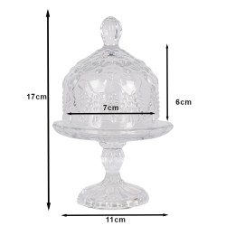 Clayre & Eef Cloche Ø 11x17 cm Transparent Glass Round