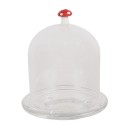 Clayre & Eef Stolp  Ø 10x12 cm Transparant Glas Paddenstoelen