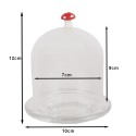 Clayre & Eef Stolp  Ø 10x12 cm Transparant Glas Paddenstoelen