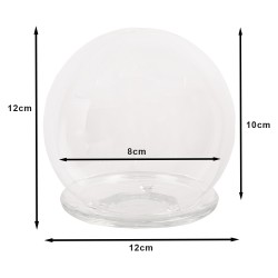 Clayre & Eef Cloche Ø 12x12 cm Transparent Glass Round