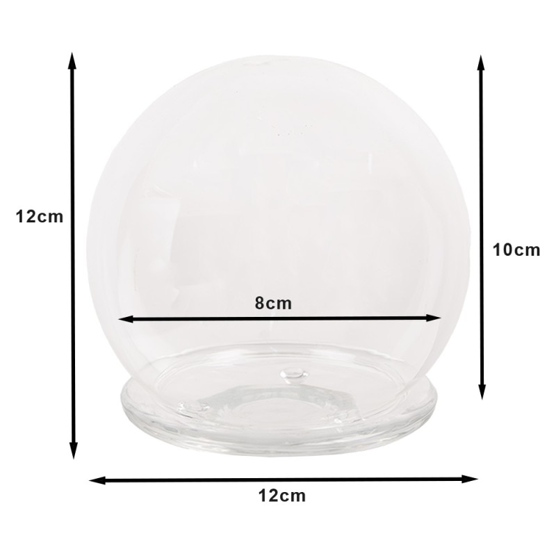 Clayre & Eef Stolp  Ø 12x12 cm Transparant Glas Rond