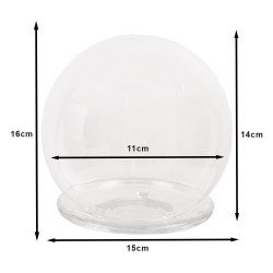 Clayre & Eef Cloche Ø 15x16 cm Transparent Glass Round