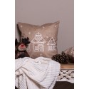 Clayre & Eef Cushion Cover 45x45 cm Brown Polyester Gingerbread house