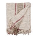 Clayre & Eef Plaid  125x150 cm Beige Bruin Katoen Strepen