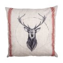 Clayre & Eef Cushion Cover 45x45 cm Beige Polyester Deer