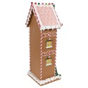 Clayre & Eef Gingerbread house 17x14x40 cm Bruin Kunststof