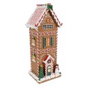 Clayre & Eef Gingerbread house 17x14x40 cm Brown Plastic