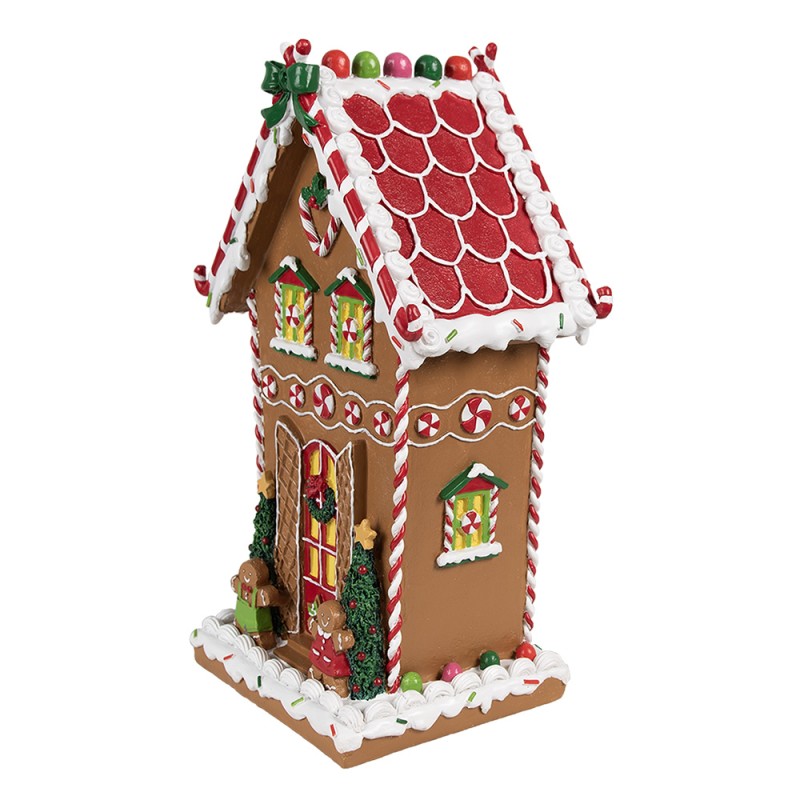 Clayre & Eef Maison en pain d'épices 18x14x31 cm Marron Plastique