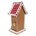 Clayre & Eef Gingerbread house 18x14x31 cm Bruin Kunststof