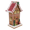 Clayre & Eef Gingerbread house 18x14x31 cm Bruin Kunststof