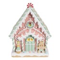 Clayre & Eef Gingerbread house 20x16x25 cm Roze Kunststof