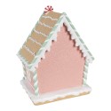 Clayre & Eef Casa di pan di zenzero 20x16x25 cm Rosa Plastica