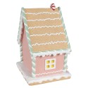 Clayre & Eef Casa di pan di zenzero 20x16x25 cm Rosa Plastica