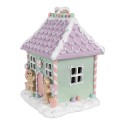 Clayre & Eef Gingerbread house 17x14x21 cm Green Pink Plastic