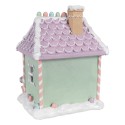 Clayre & Eef Lebkuchenhaus 17x14x21 cm Grün Rosa Kunststoff