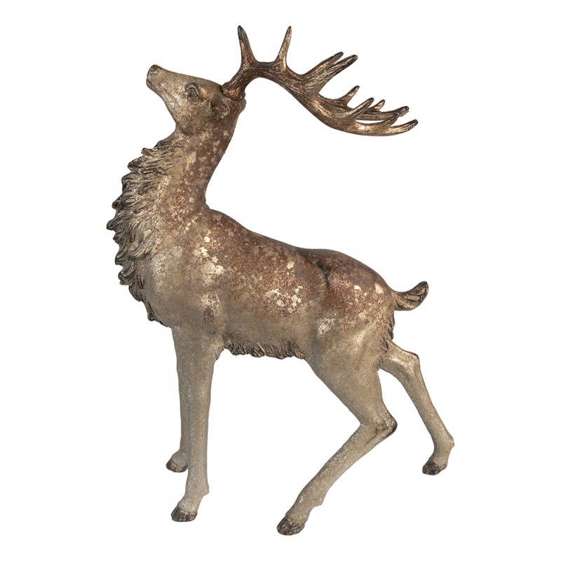 Clayre & Eef Figurine décorative Cerf 42 cm Marron Plastique