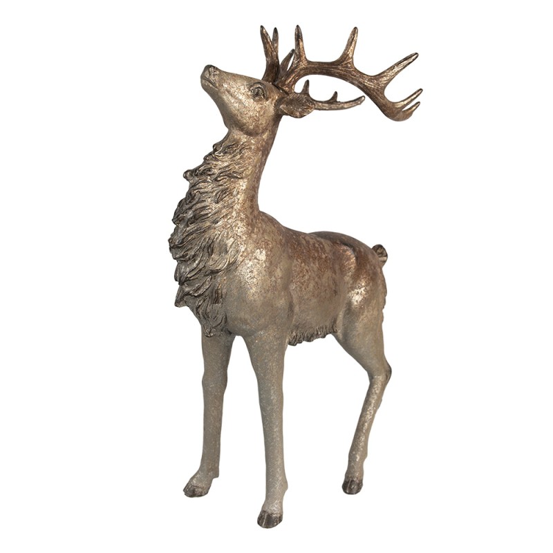 Clayre & Eef Figurine décorative Cerf 42 cm Marron Plastique