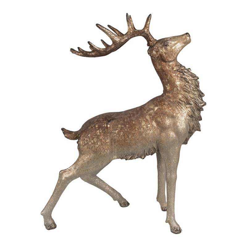 Clayre & Eef Figurine décorative Cerf 42 cm Marron Plastique