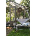 Clayre & Eef Banc de jardin 117x37x42 cm Blanc Marron Fer