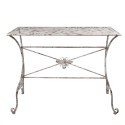 Clayre & Eef Table de jardin 112x50x86 cm Blanc Marron Fer Abeille