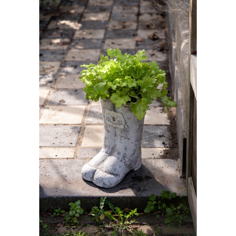 Clayre & Eef Plant Holder Boots 18x24x31/35 cm Grey Metal