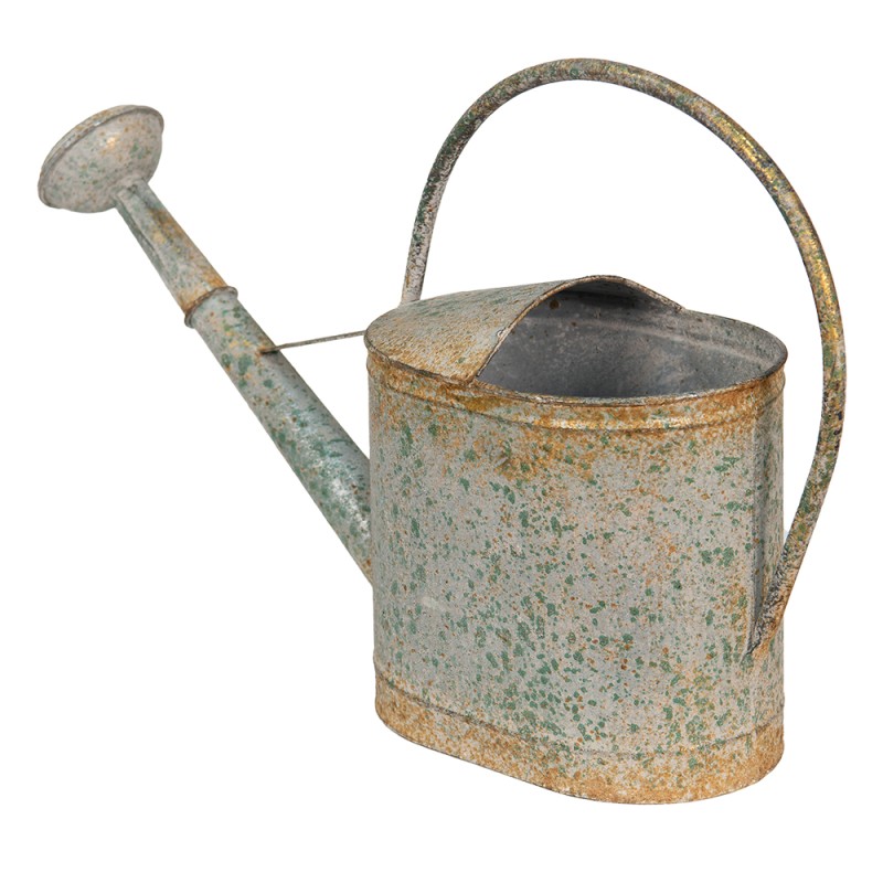 Clayre & Eef Decorative Watering Can 50x16x33 cm Grey Green Metal