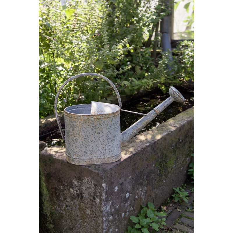 Clayre & Eef Decorative Watering Can 50x16x33 cm Grey Green Metal