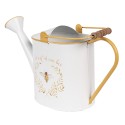 Clayre & Eef Decorative Watering Can 39x13x21 cm White Yellow Metal Bee