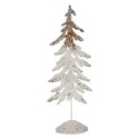 Clayre & Eef Dekorationsfigur Weihnachtsbaum 75 cm Weiß Braun Metall