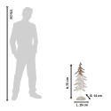 Clayre & Eef Figurine décorative Sapin de Noël 75 cm Blanc Marron Métal