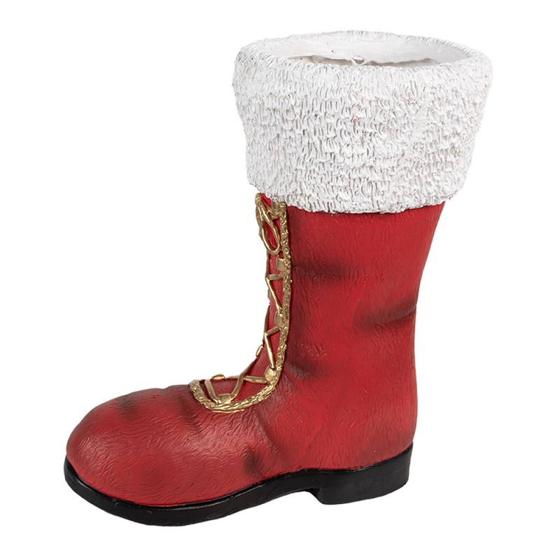 Clayre & Eef Christmas Decoration Figurine Boots 32x19x36 cm Red Ceramic material