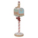 Clayre & Eef Christmas Decoration Figurine Mailbox 11x10x36 cm Pink Plastic