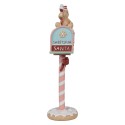 Clayre & Eef Statuetta decorativa di Natale Buca delle lettere 11x10x36 cm Rosa Plastica