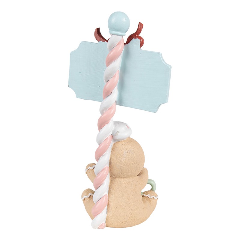 Clayre & Eef Figure de Noël Bonhomme en pain d‘épice 25 cm Beige Plastique