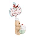 Clayre & Eef Figure de Noël Bonhomme en pain d‘épice 25 cm Beige Plastique