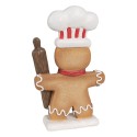 Clayre & Eef Kerstdecoratie Gingerbread man 18 cm Bruin Kunststof